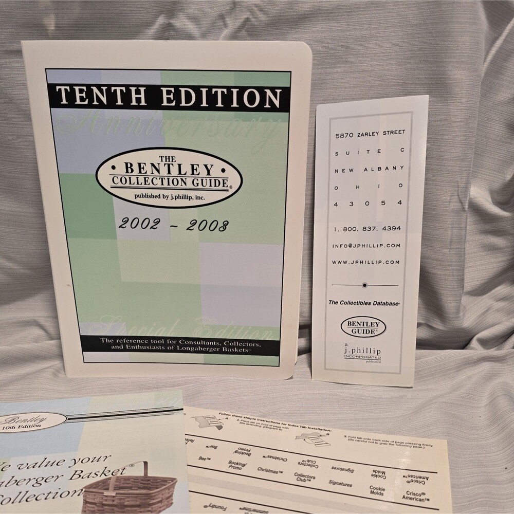 The Bentley Collection Guide 2002-03 10th  Anniv. Ed. Longaberger Reference